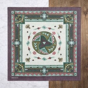 NOS Vtg WAMCRAFT Bandana 14193 Southwest Aztec Native Eagle Muted Colors USA